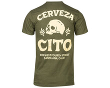 Load image into Gallery viewer, Cerveza Cito Tee - Military Green Back
