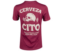 Load image into Gallery viewer, Cerveza Cito Women&#39;s OG Tee - Maroon Back

