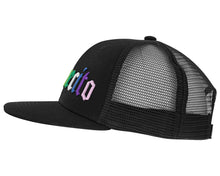 Load image into Gallery viewer, &quot;Get It&quot; Mesh Rainbow Hat Side
