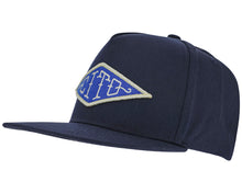 Load image into Gallery viewer, blue suavecito hat with white embroidered text and blue background &quot;cito&quot; in diamond shape
