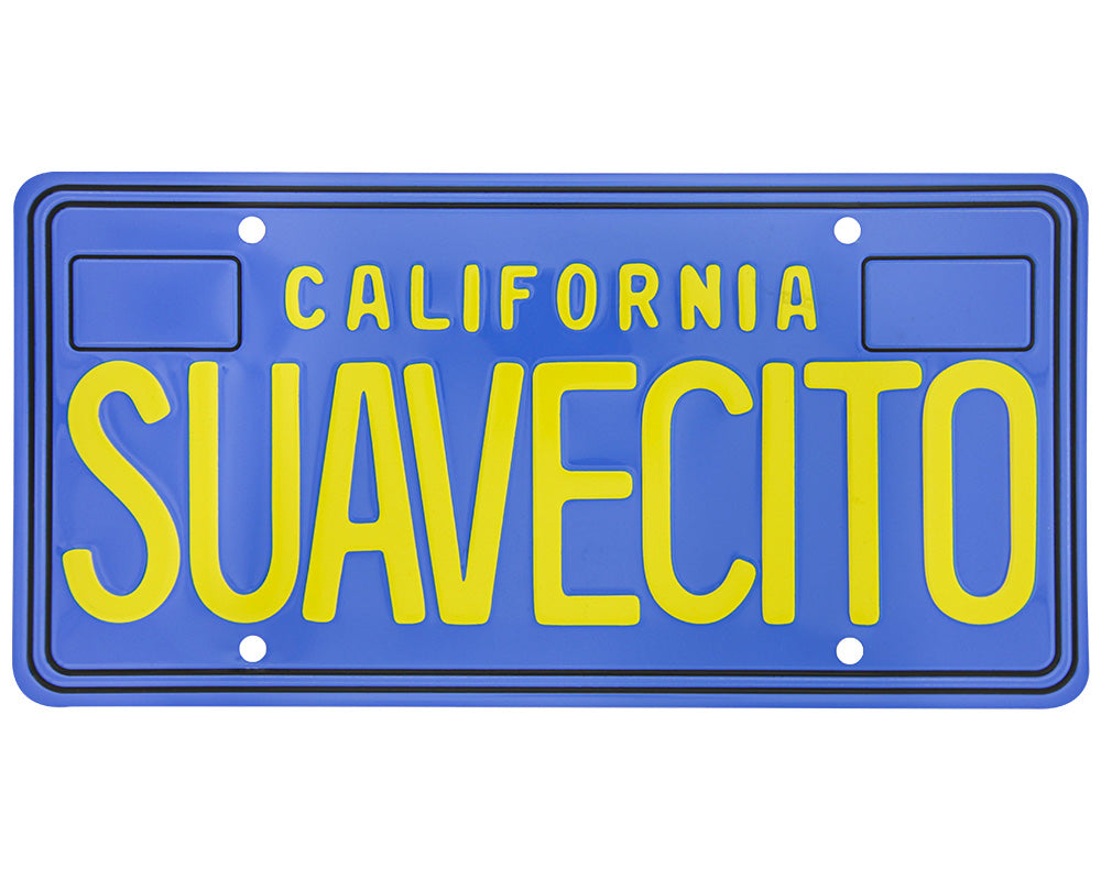 Vintage Blue License Plate