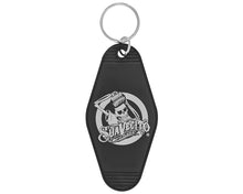 Load image into Gallery viewer, Suavecito Hotel Key Tag - Black Front
