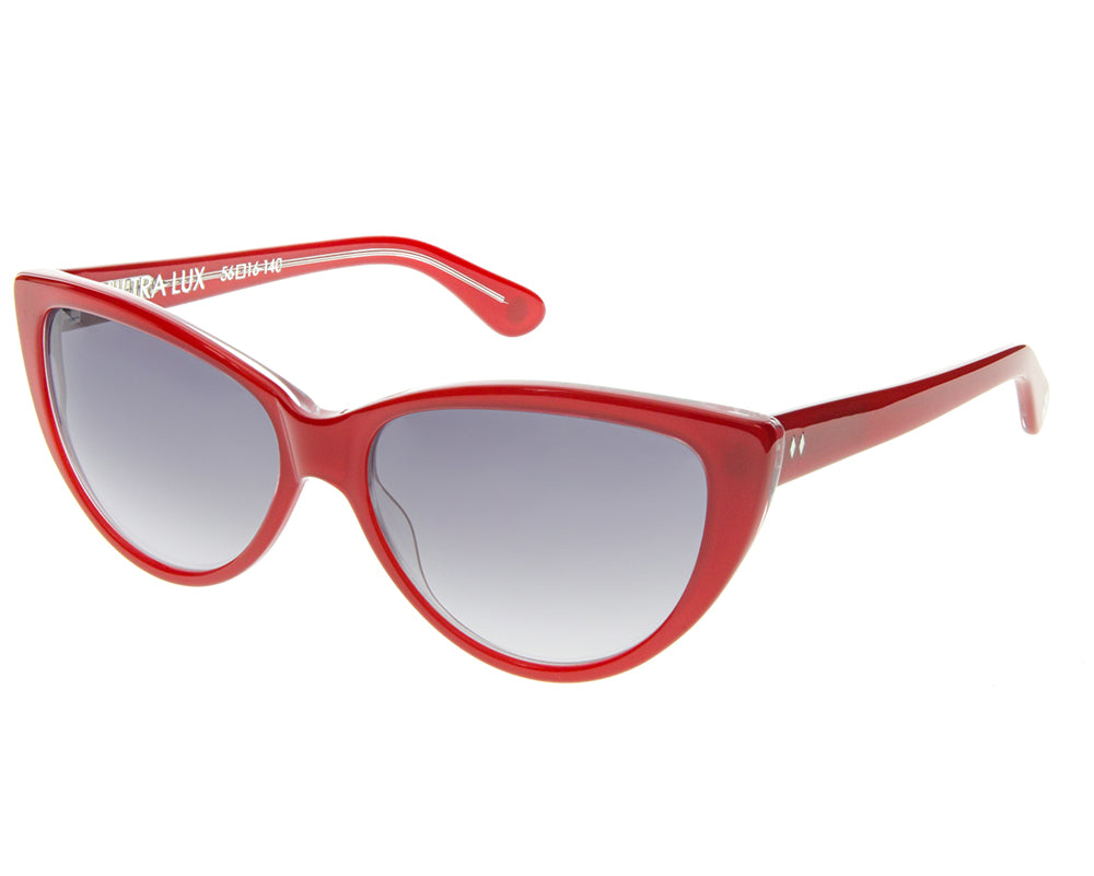 Ultra Lux - Scarlet Red / Gradient Smoke Lenses Angle