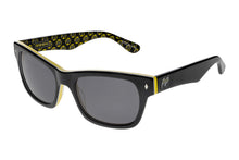 Load image into Gallery viewer, Waycooler - Mooneyes x Tres Noir - Black + Yellow - Polarized Smoke Lens Angle
