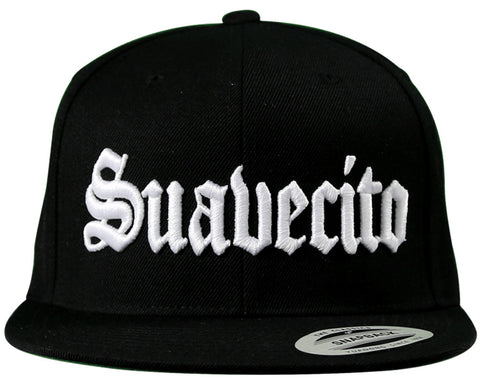 Black Snap-Back Hat With Suavecito Text On Front