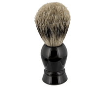 Load image into Gallery viewer, Black Resin Shave Brush - Front View
