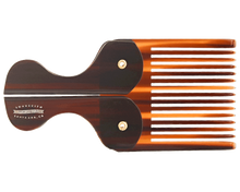 Load image into Gallery viewer, Folding Pocket Beard Comb - Back View
