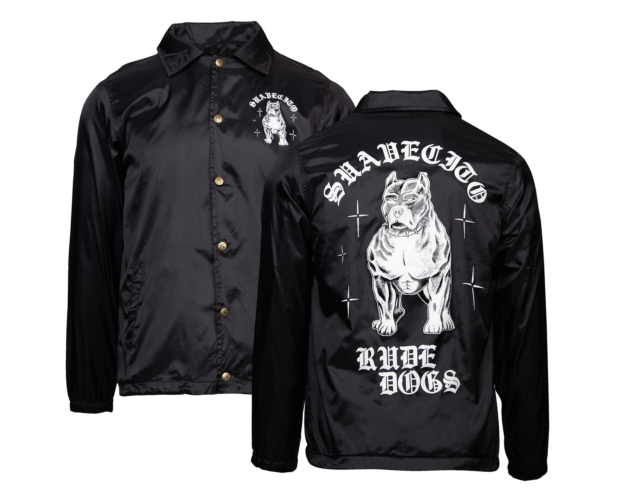 Rude Dogs Windbreaker - Black – Suavecito Pomade
