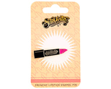 Load image into Gallery viewer, Frenchy Lipstick Enamel Pin - Packaging Front
