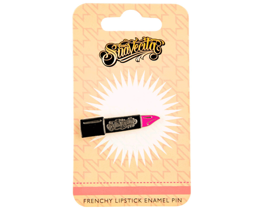 Frenchy Lipstick Enamel Pin - Packaging Front