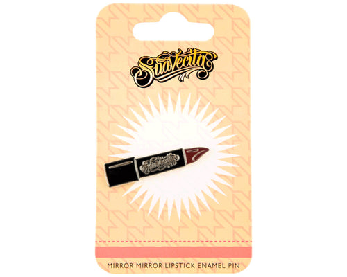 Mirror Mirror Lipstick Enamel Pin Packaging Front