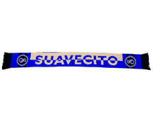 Load image into Gallery viewer, Blue Knit Scarf With Suavecito Script Logo
