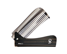 Load image into Gallery viewer, Deluxe Black Folding Handle Comb - 6.5&quot; - Folded
