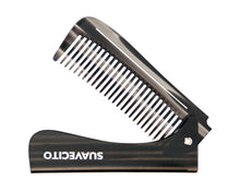 Load image into Gallery viewer, Deluxe Black Folding Handle Comb - 8&quot; - Folded
