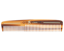 Load image into Gallery viewer, Deluxe Amber Travel Dressing Comb S Logo Side
