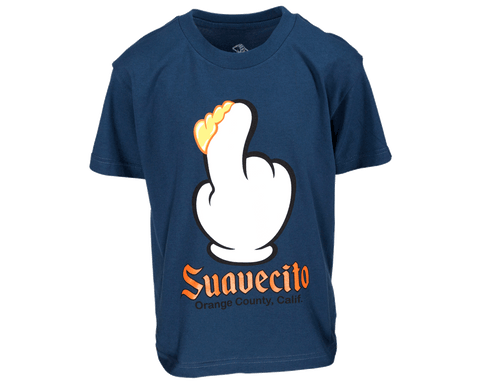 Finger Scoop Blue Tee - Front