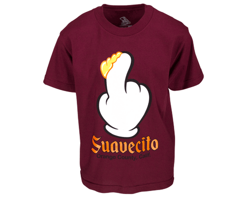 Finger Scoop Burgundy Tee - Front