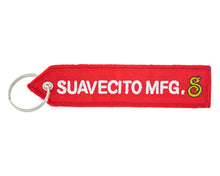 Load image into Gallery viewer, Red Key Tag With Suavecito MFG Logo
