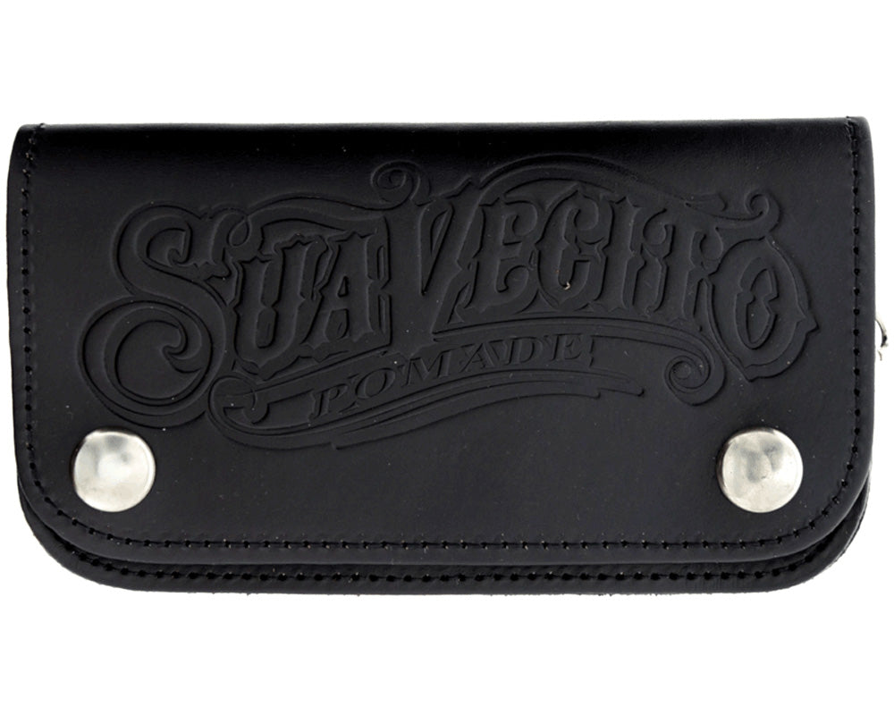 Leather Biker Wallet - for The Road Ahead, Black